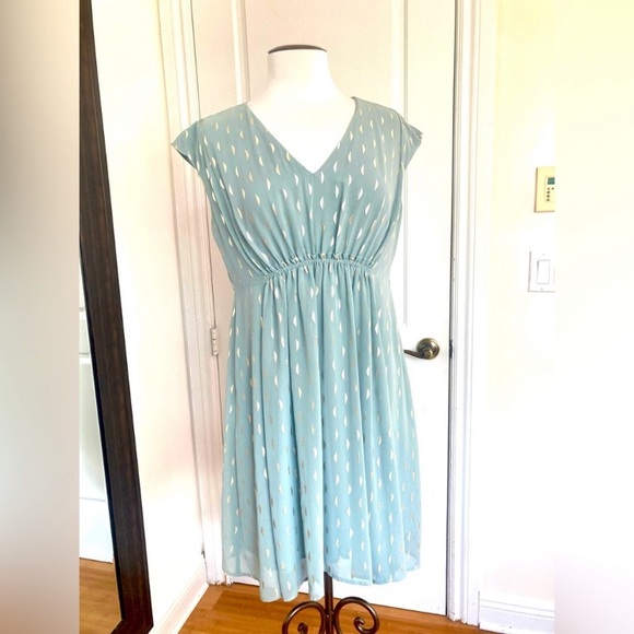 Maternity A line printed dress with adjustable belt - Picture 4 of 4